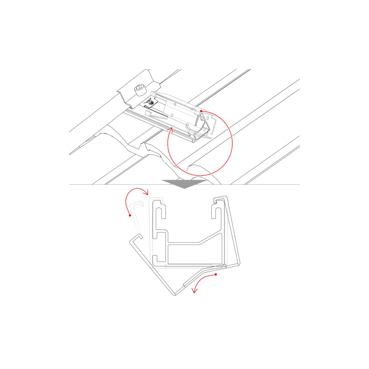 K2 BlackCover SingleRail 36 - osłona do pojedynczej szyny 36 kolor czarny