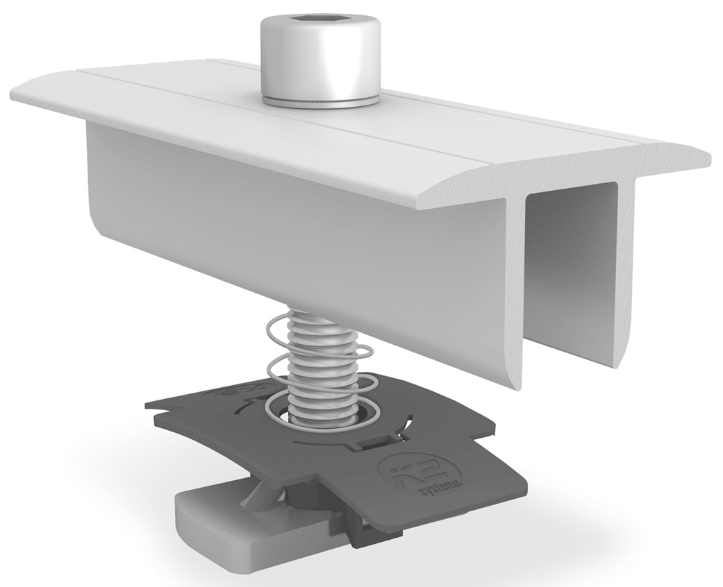 K2 modułowy zacisk środkowy XS Set 35 mm, srebrny