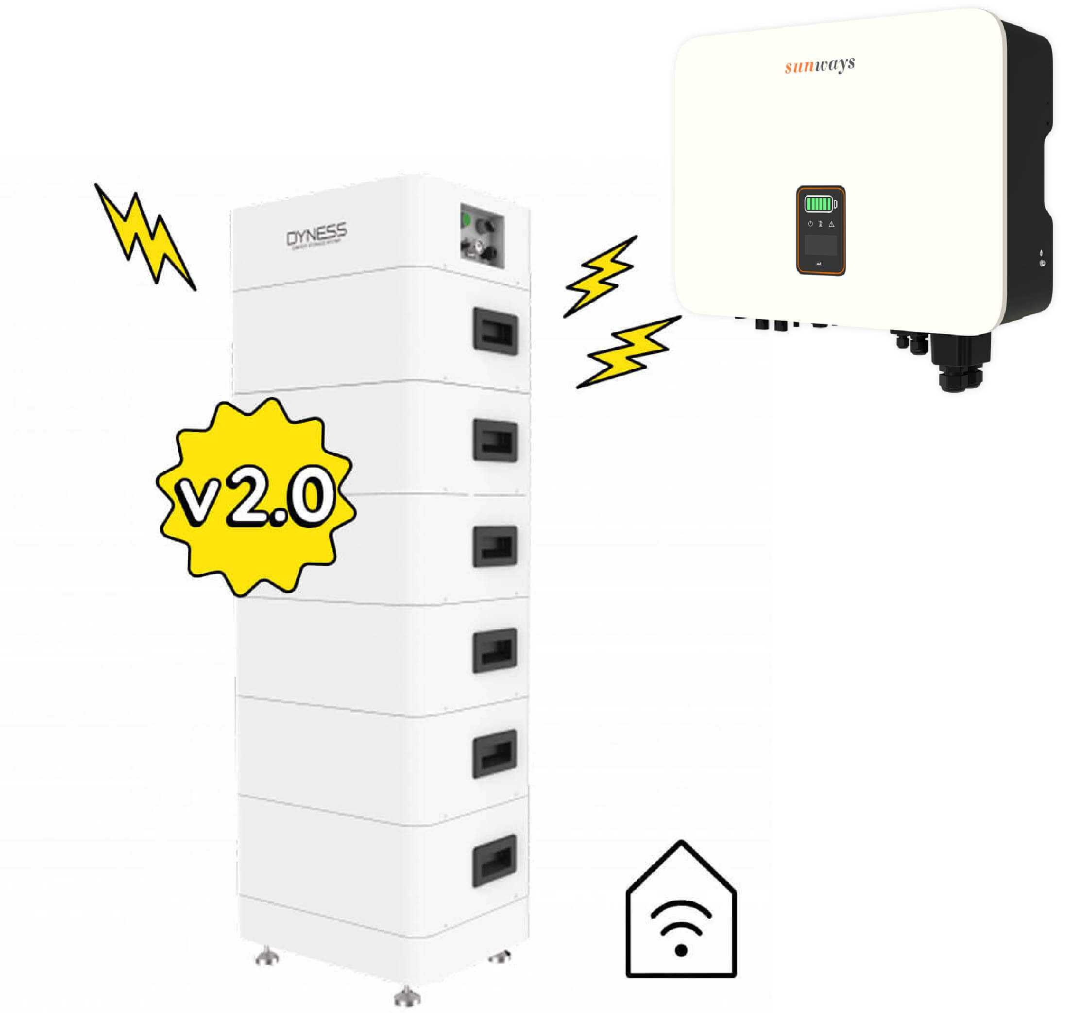 Dyness Tower T21 mit Sunways Hybrid STH-10KTL-HT