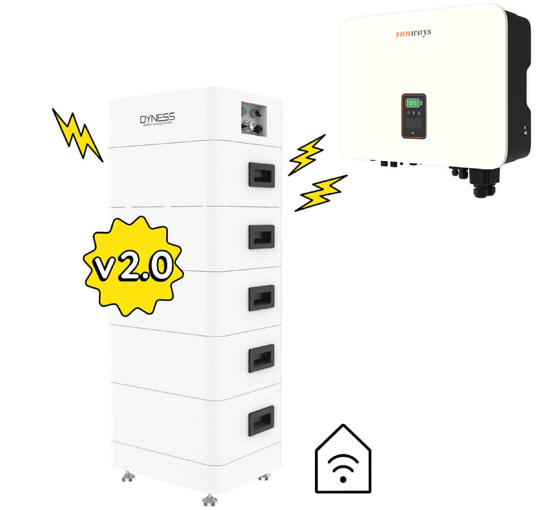 Dyness Tower T17 mit Sunways Hybrid STH-10KTL-HT