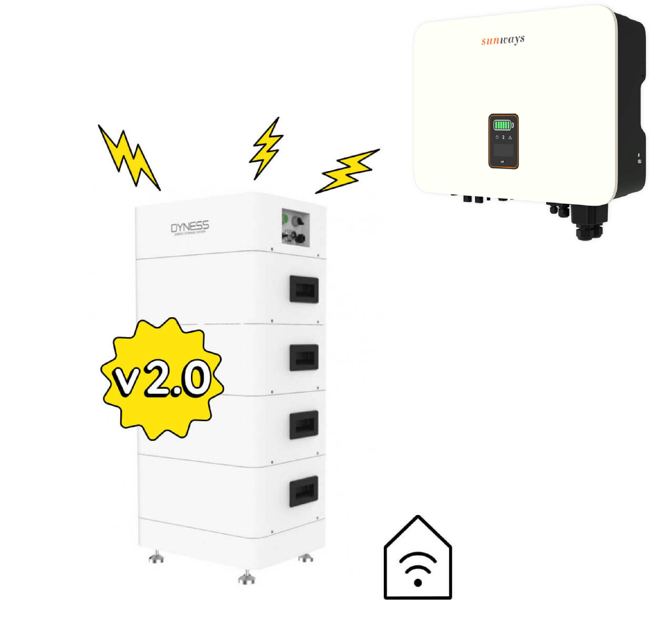 Dyness Tower T14 mit Sunways Hybrid STH-10KTL-HT